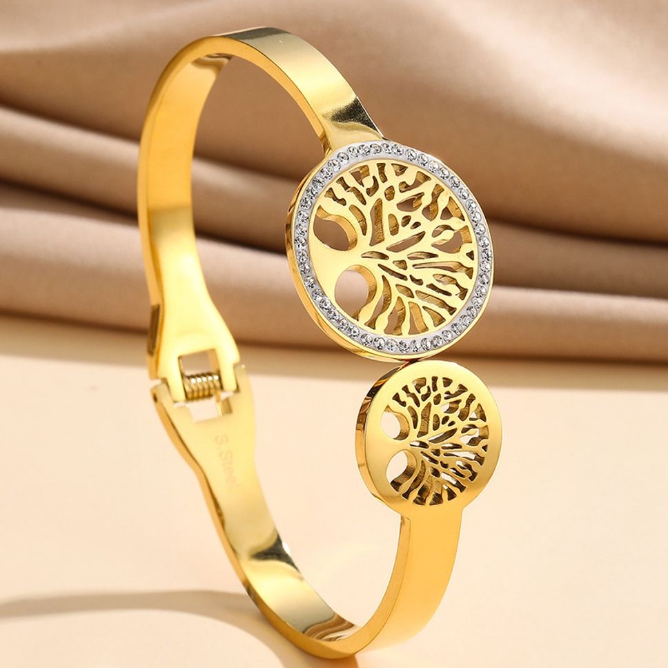 MYKI Aesthetic Diamond Kada Bracelet (MKBRAD485G)