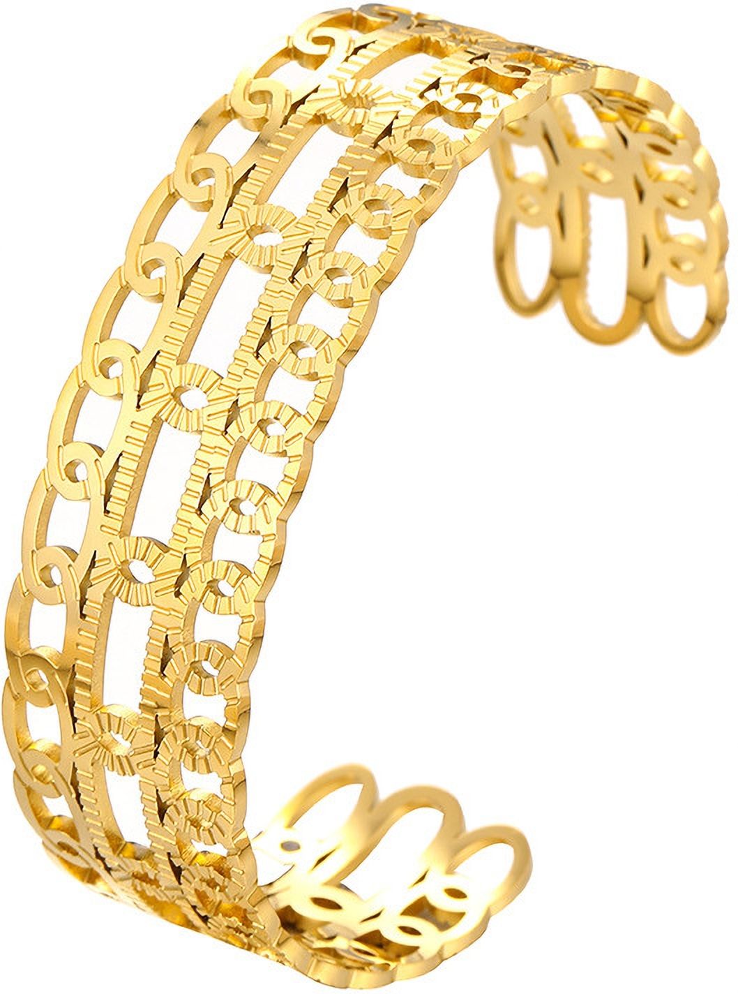 MYKI Delicate Intersect Design Kada Bracelet (MKBRAD489G)