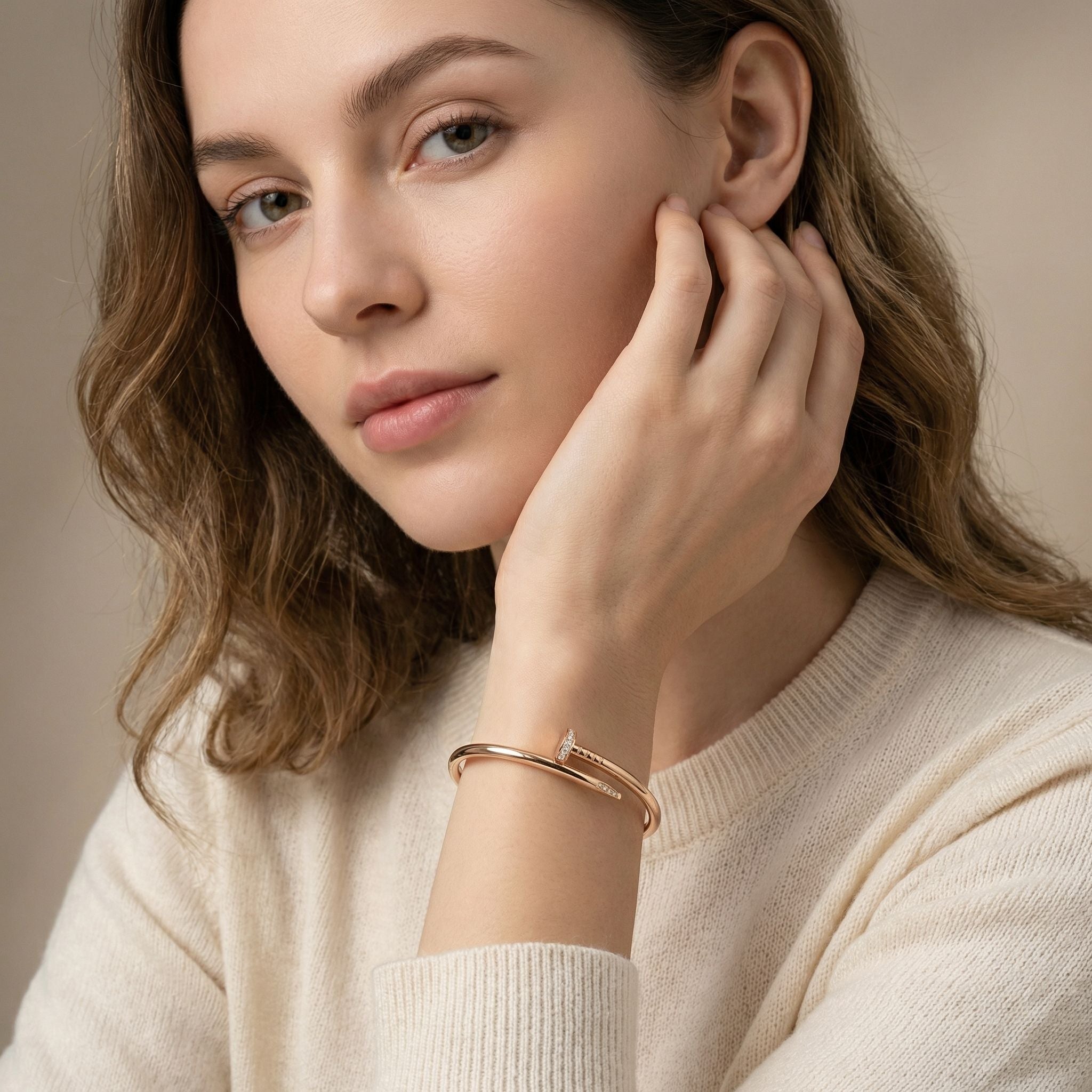 MYKI Amazing Diamond Premium plated Kada Bracelet  (MKBRAD537)