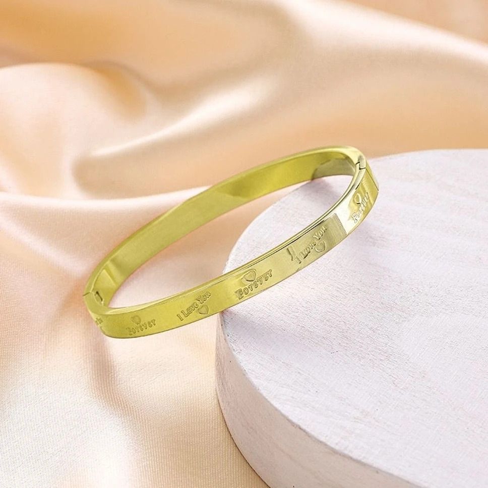 MYKI I LOVE YOU FOREVER Kada Bracelet  (MKBRAD558-CSS)