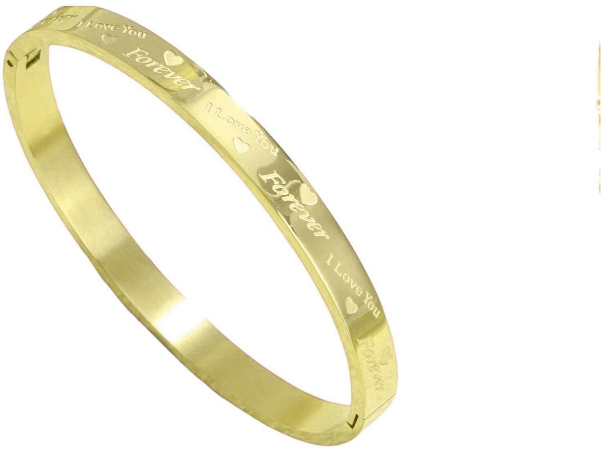 MYKI I LOVE YOU FOREVER Kada Bracelet  (MKBRAD558-CSS)