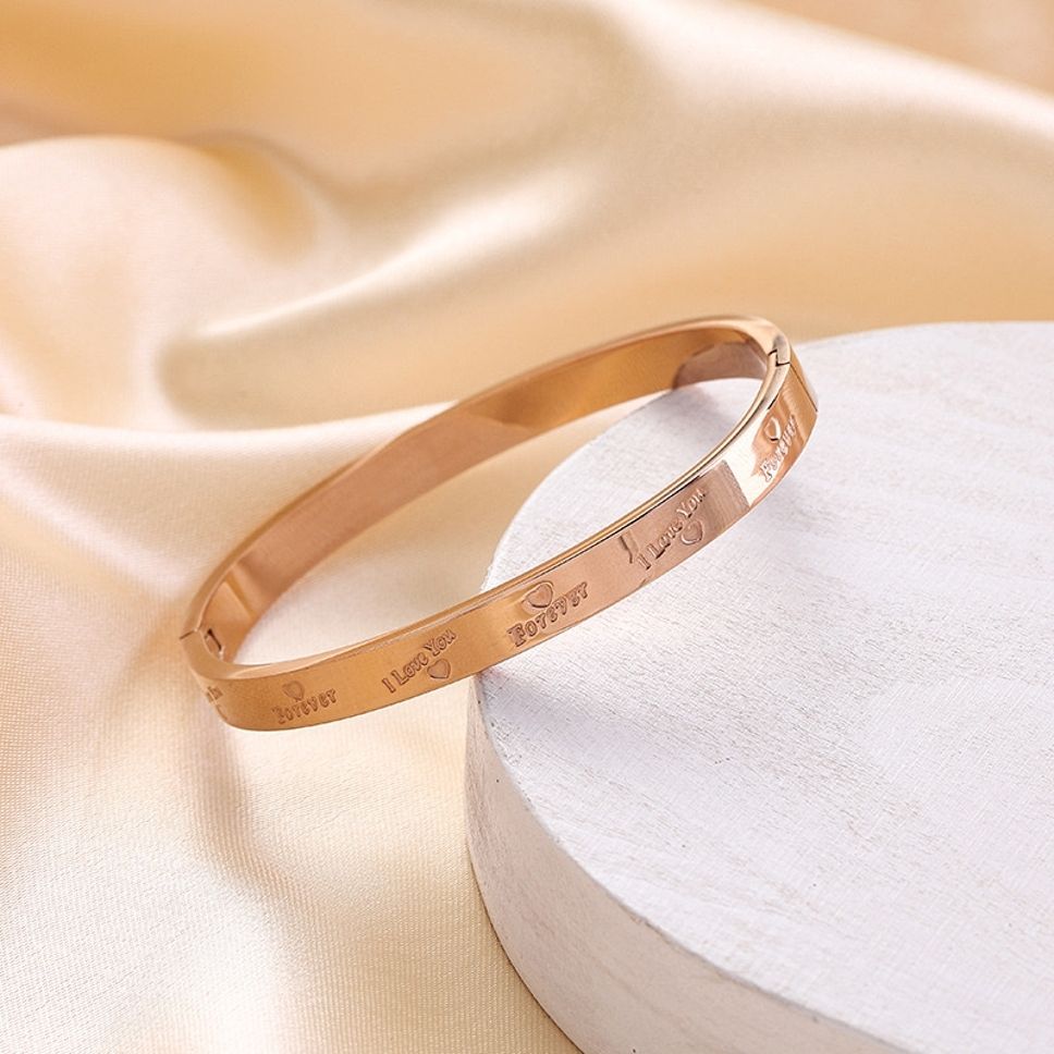 MYKI I LOVE YOU FOREVER Kada Bracelet  (MKBRAD558-CSS)