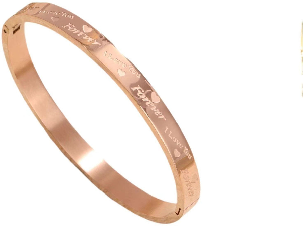 MYKI I LOVE YOU FOREVER Kada Bracelet  (MKBRAD558-CSS)