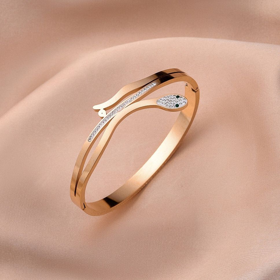 MYKI Snake Shape Kada Bracelet (MKBRAD625-CSS)
