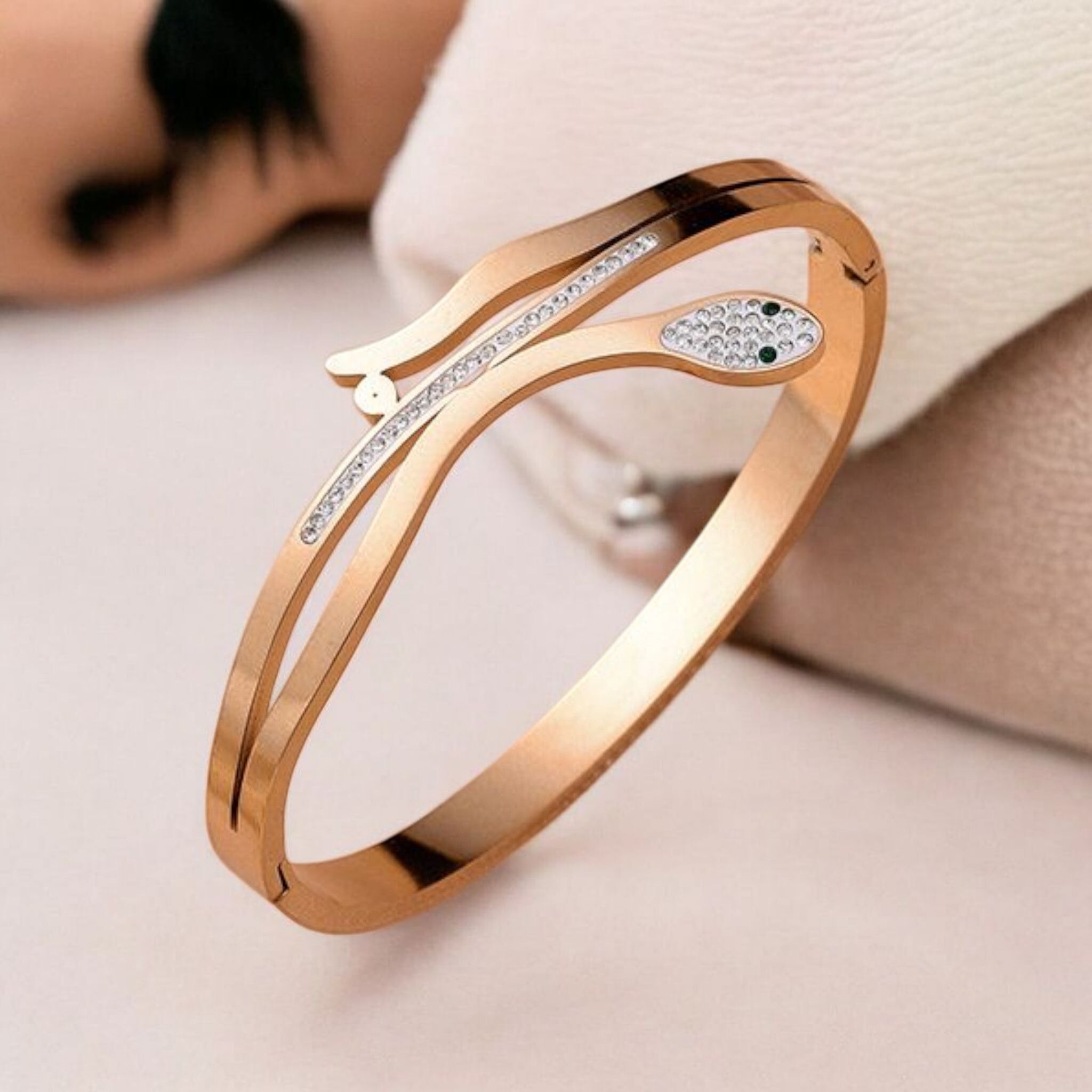 MYKI Snake Shape Kada Bracelet (MKBRAD625-CSS)