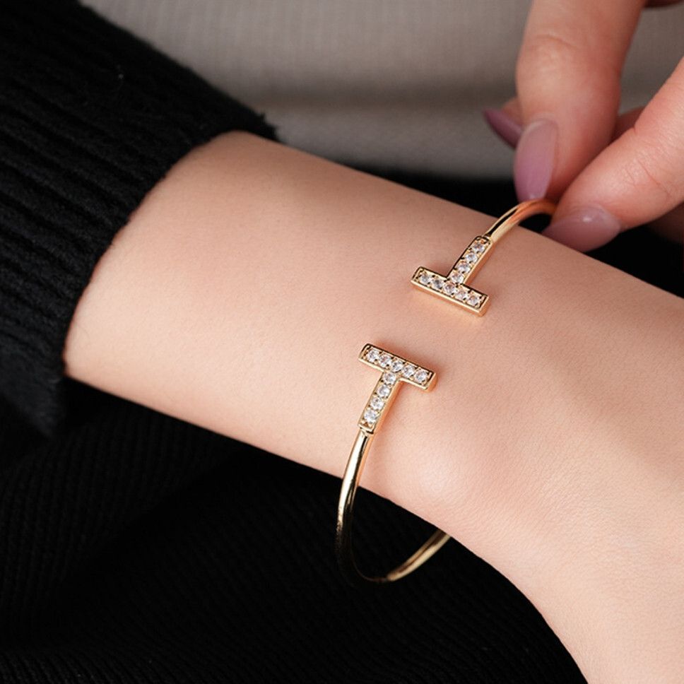 MYKI Minimal T Cuff Bracelet (MKBRAD627-CSS)
