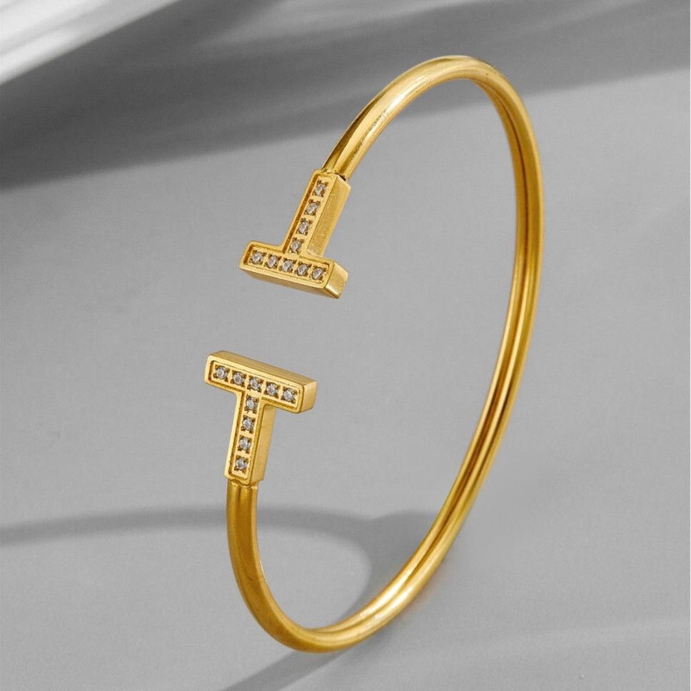 MYKI Minimal T Cuff Bracelet (MKBRAD627-CSS)