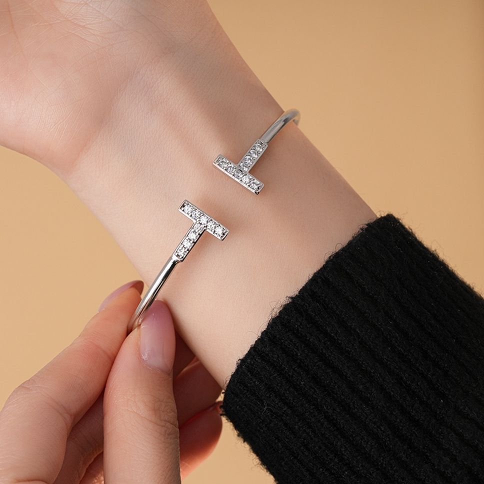 MYKI Minimal T Cuff Bracelet (MKBRAD627-CSS)