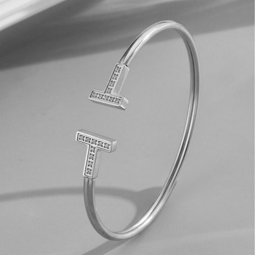 MYKI Minimal T Cuff Bracelet (MKBRAD627-CSS)