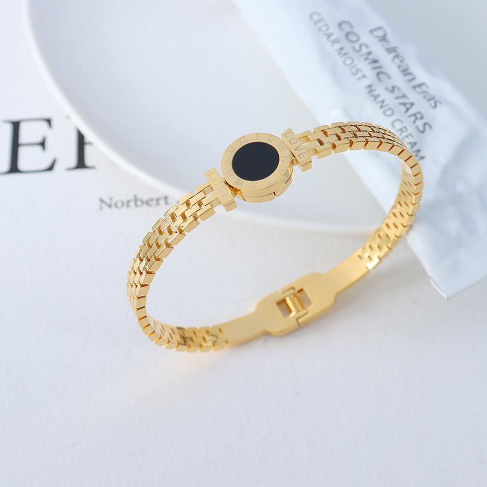 MYKI Beautiful Watch Type Design Rose Gold Plated Bracelet Kada (MKBRAD357G)