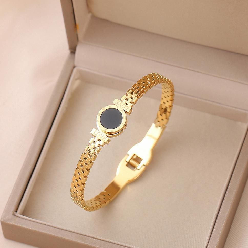 MYKI Beautiful Watch Type Design Rose Gold Plated Bracelet Kada (MKBRAD357G)