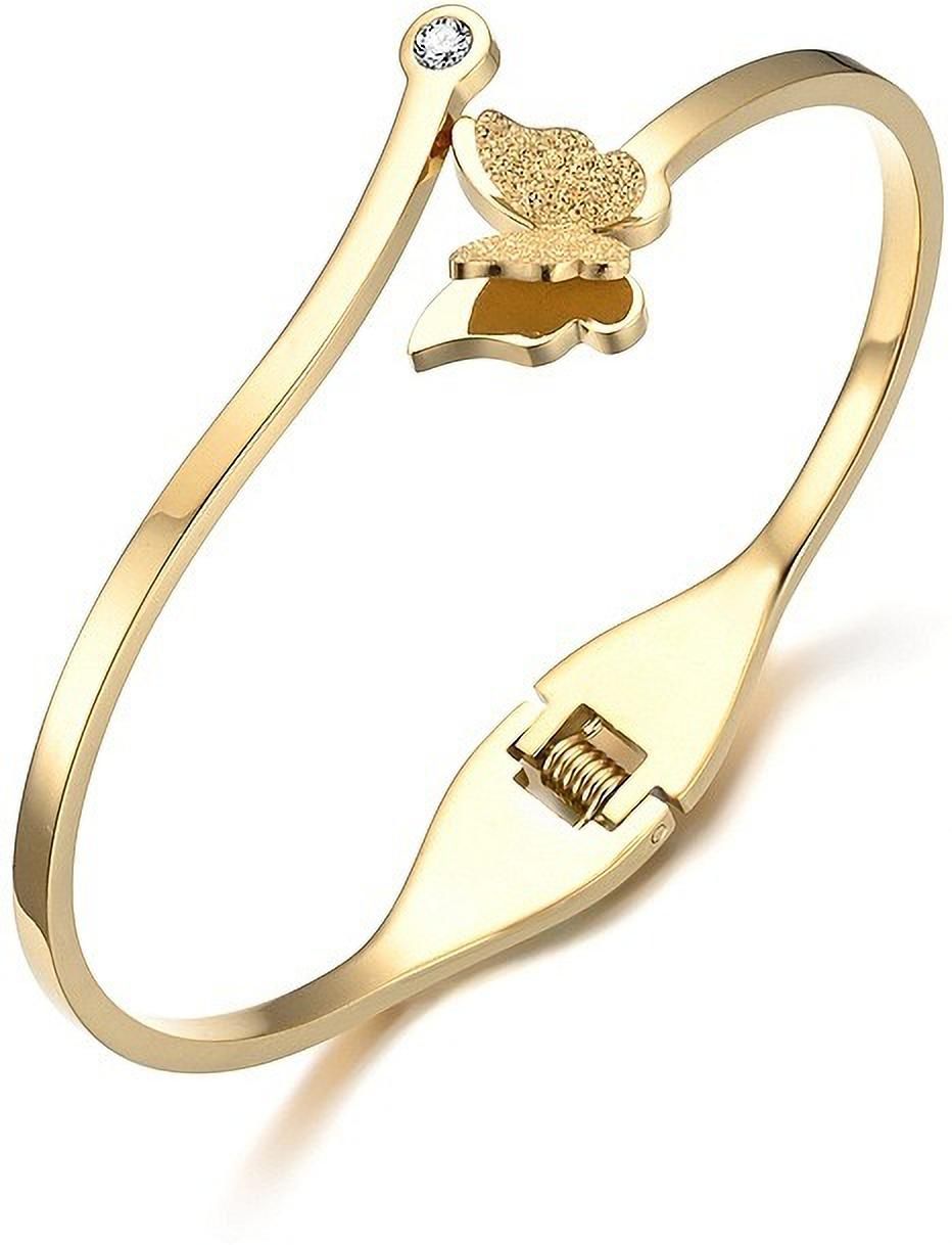 MYKI Beautious Rose Gold Butterfly Elegant Design Bracelet Kada (MKBRAD359G)