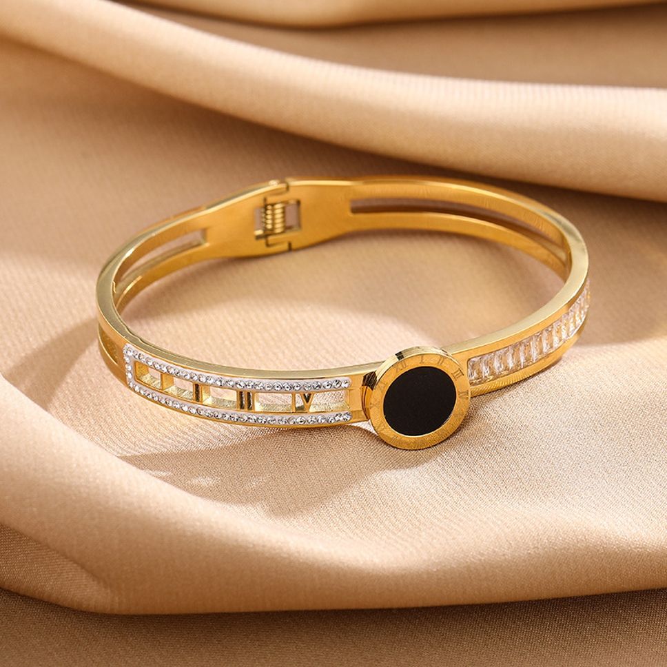 MYKI Roman Numbers Diamond Kada Bracelet (MKBRAD412)