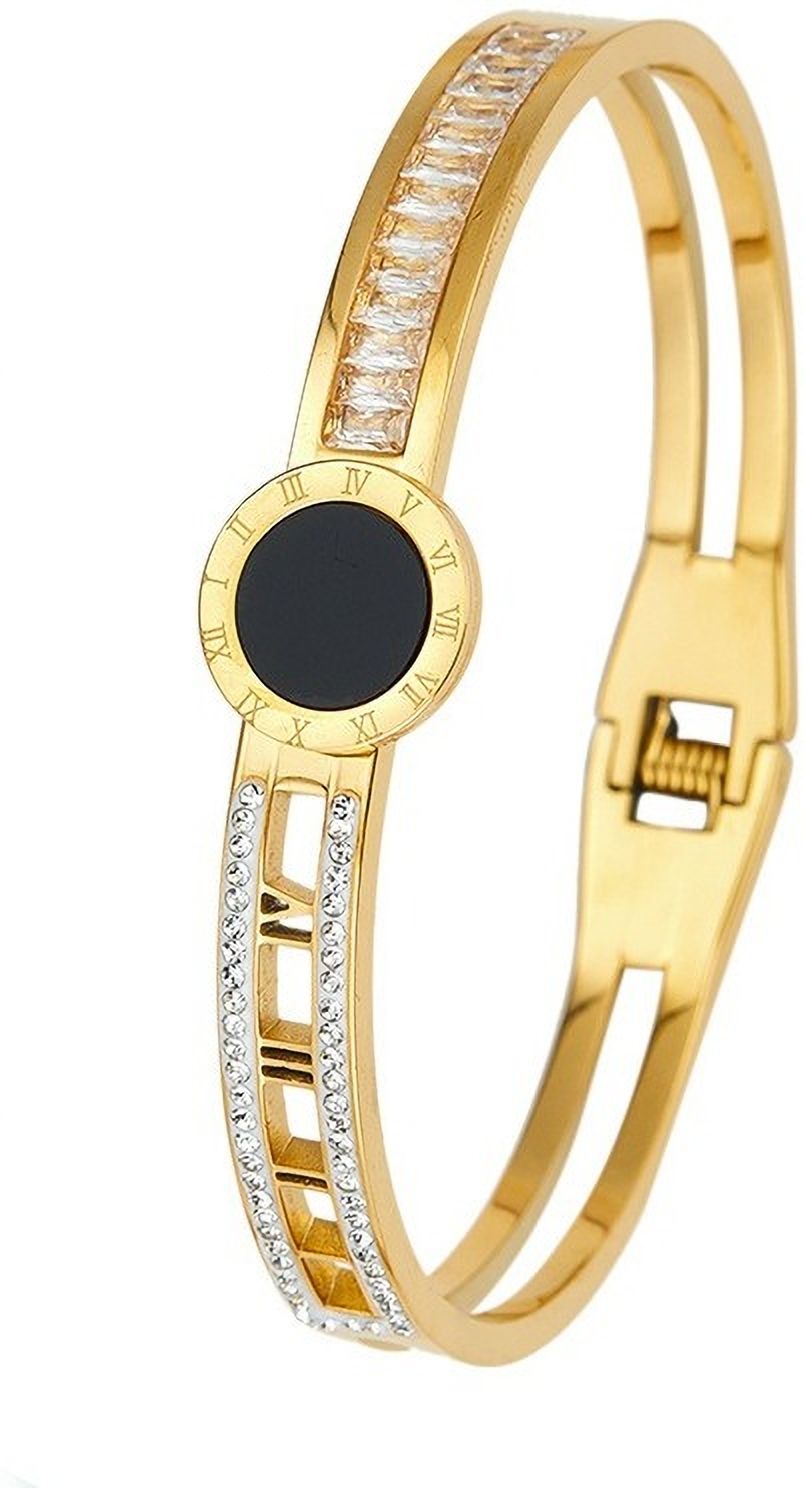 MYKI Roman Numbers Diamond Kada Bracelet (MKBRAD412)