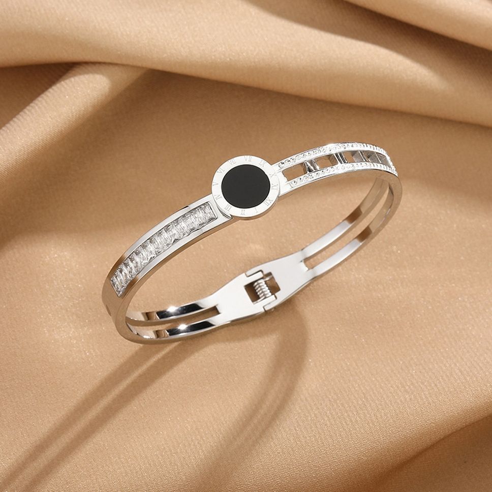 MYKI Roman Numbers Diamond Kada Bracelet (MKBRAD412)