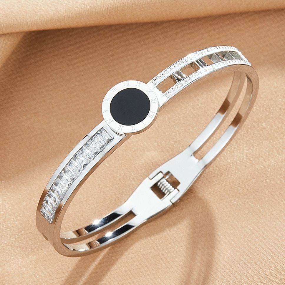 MYKI Roman Numbers Diamond Kada Bracelet (MKBRAD412)