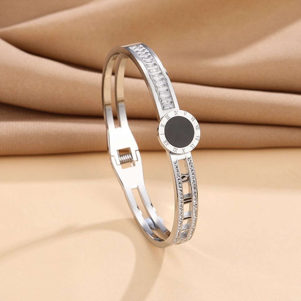 MYKI Roman Numbers Diamond Kada Bracelet (MKBRAD412)