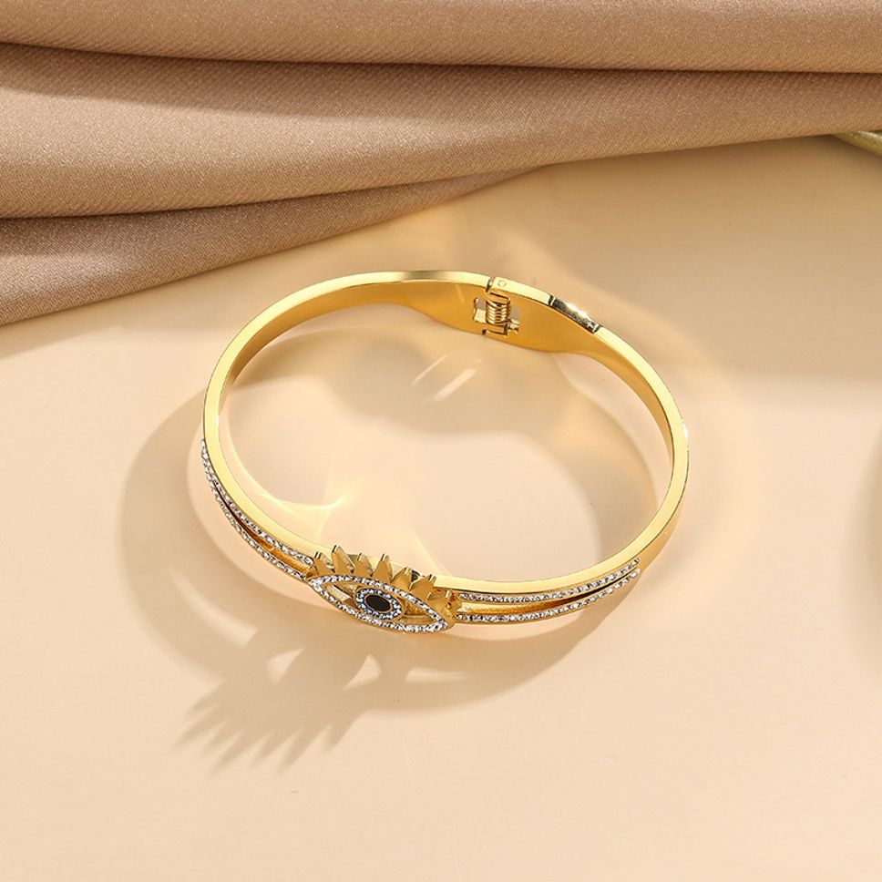 MYKI Evil Eye Diamond Kada Bracelet (MKBRAD415)