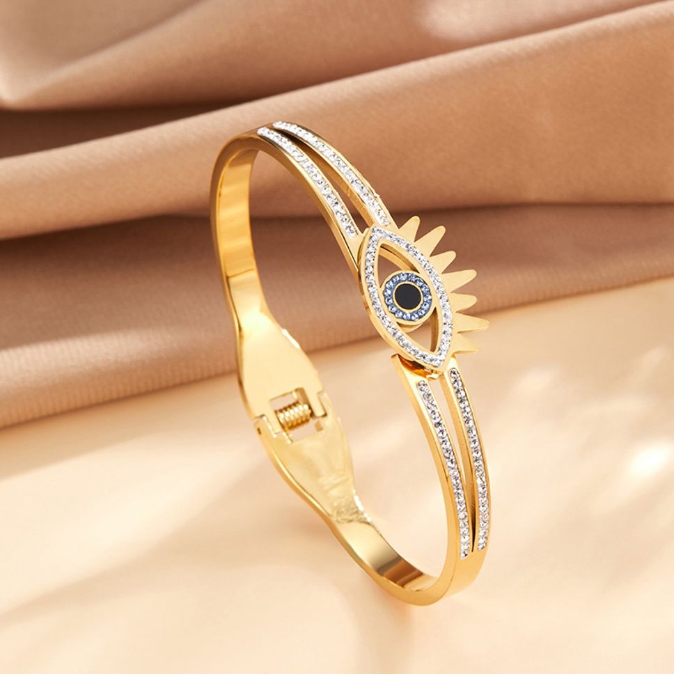 MYKI Evil Eye Diamond Kada Bracelet (MKBRAD415)