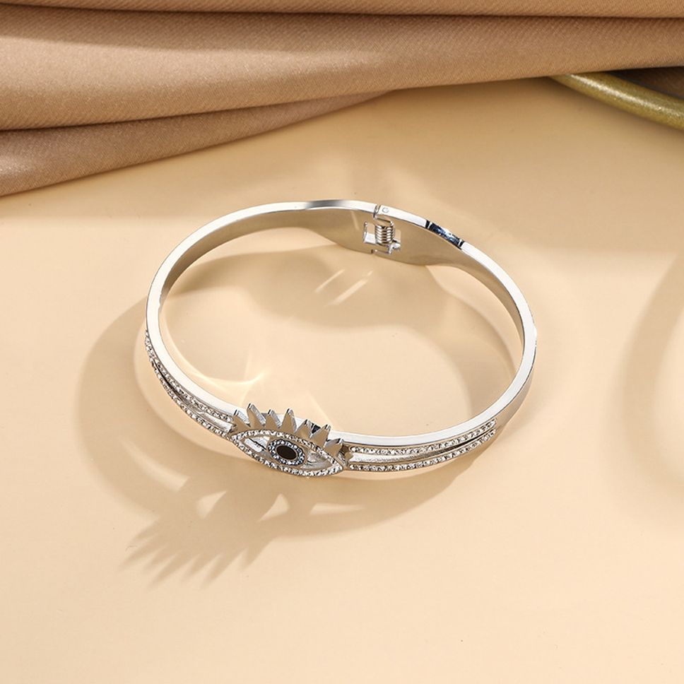 MYKI Evil Eye Diamond Kada Bracelet (MKBRAD415)