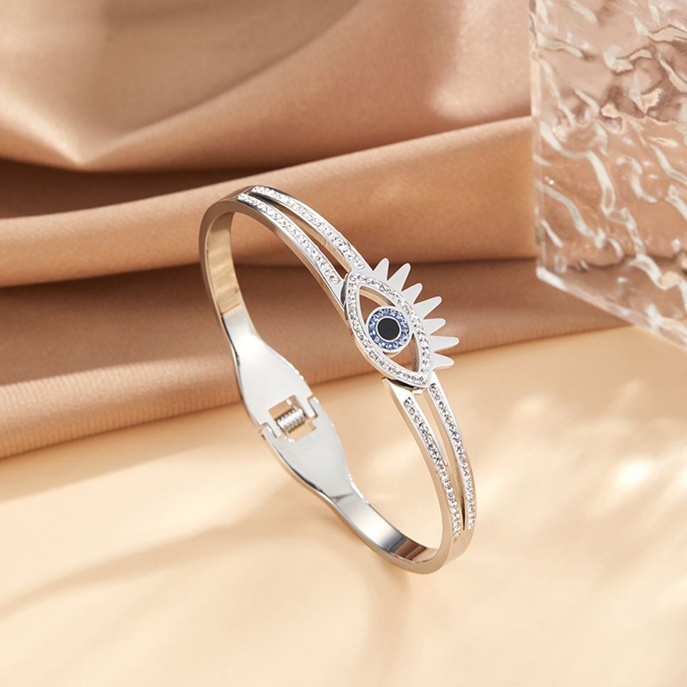 MYKI Evil Eye Diamond Kada Bracelet (MKBRAD415)