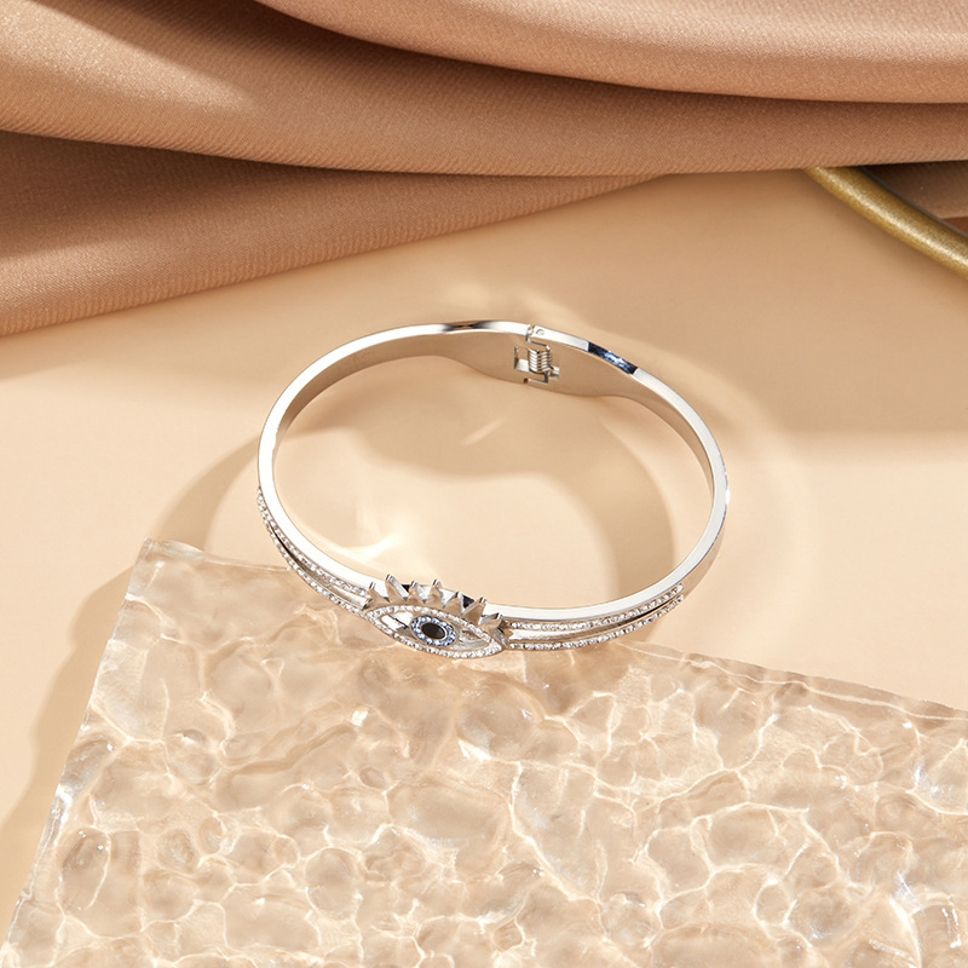 MYKI Evil Eye Diamond Kada Bracelet (MKBRAD415)