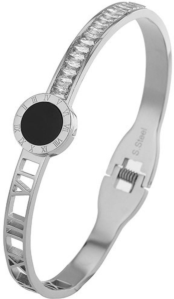 MYKI Beautiful Roman Numbers Diamond Kada Bracelet (MKBRAD416S)