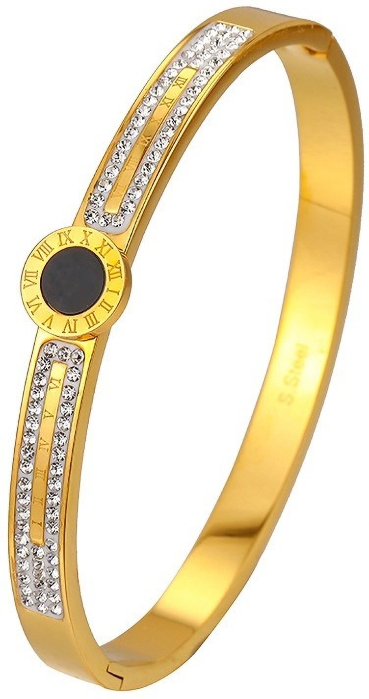 MYKI Gorgeous Roman Numbers Diamond Kada Bracelet (MKBRAD417)