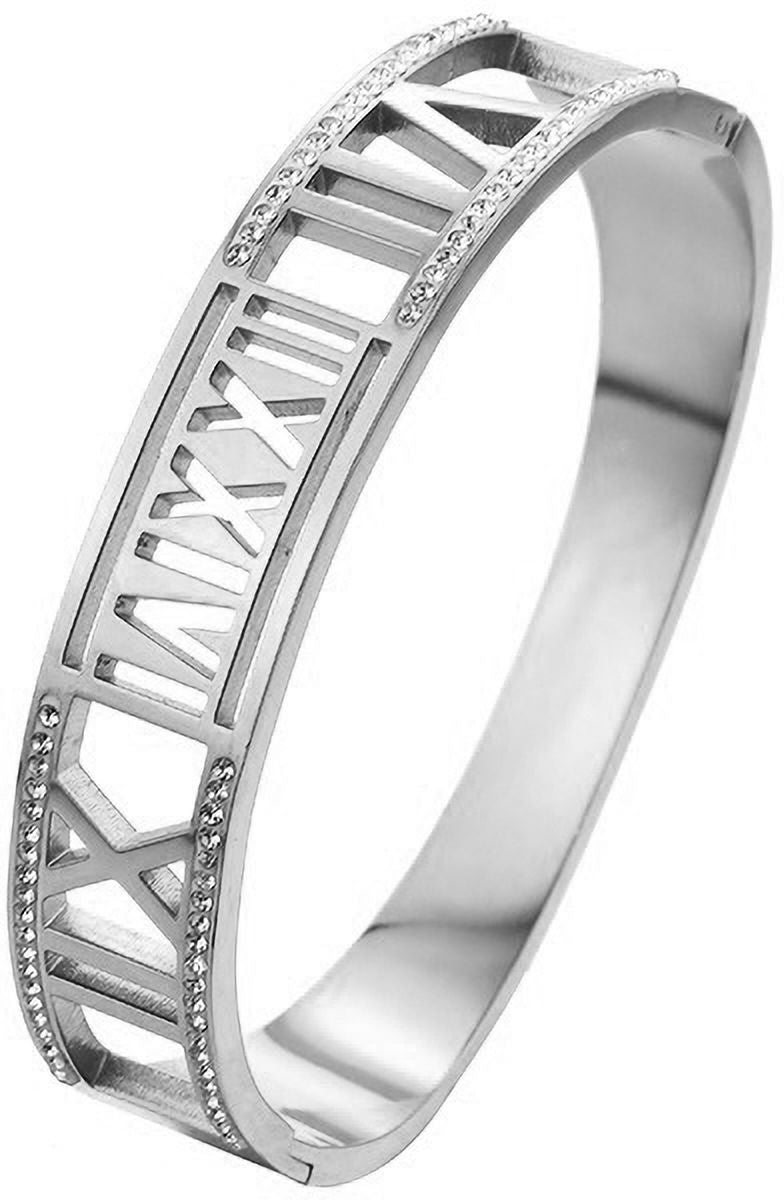 MYKI Stylish Roman Numbers Diamond Kada Bracelet (MKBRAD419)