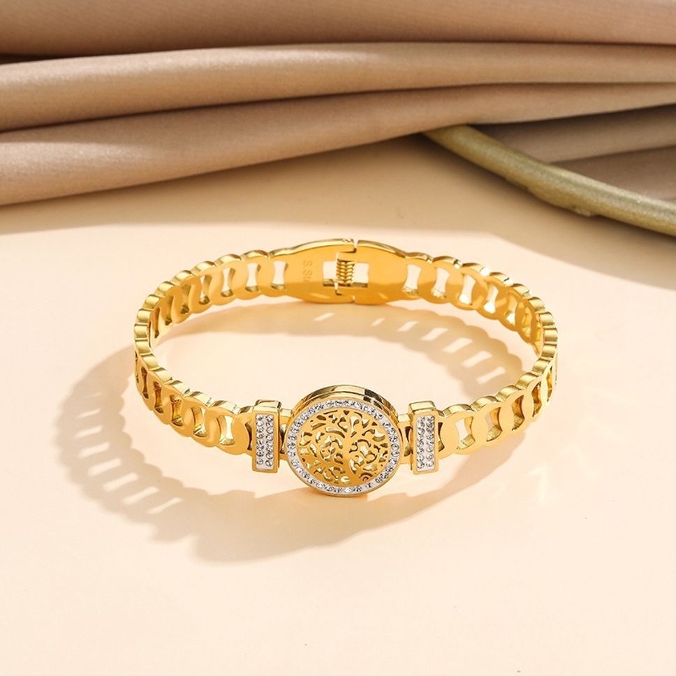 MYKI Life of Tree Diamond Kada Bracelet (MKBRAD420)