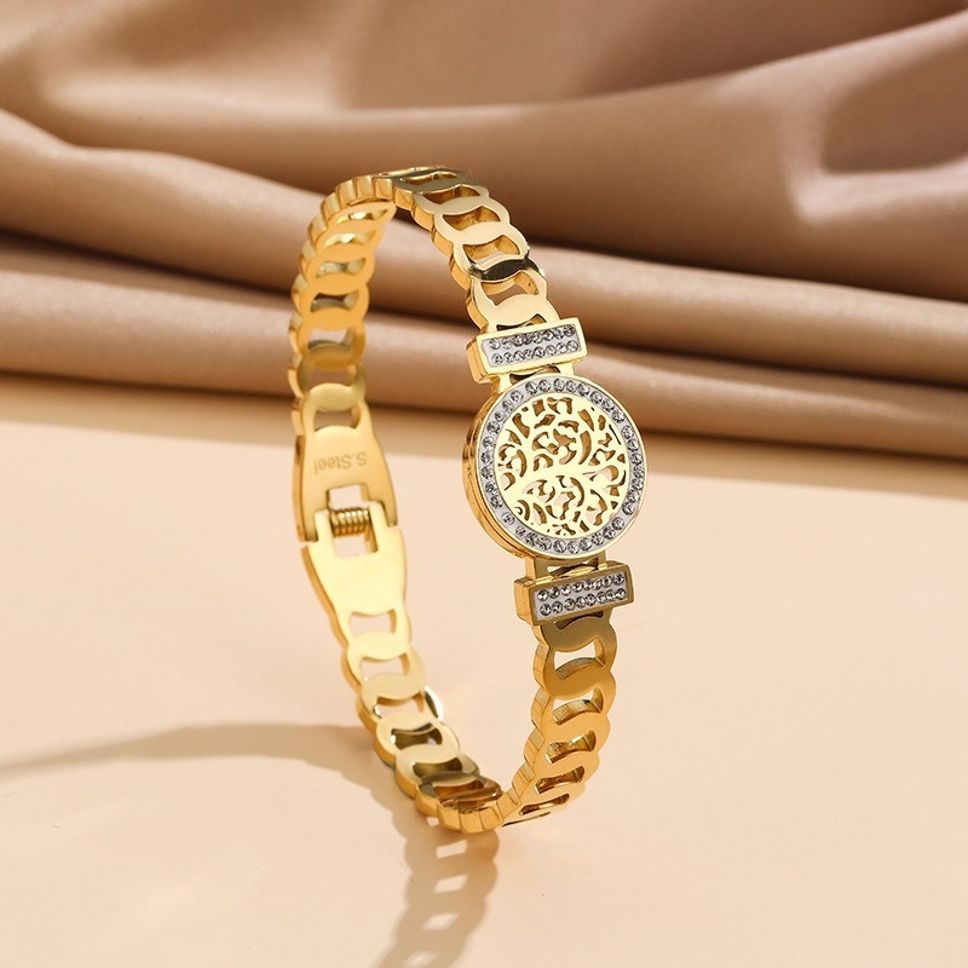 MYKI Life of Tree Diamond Kada Bracelet (MKBRAD420)