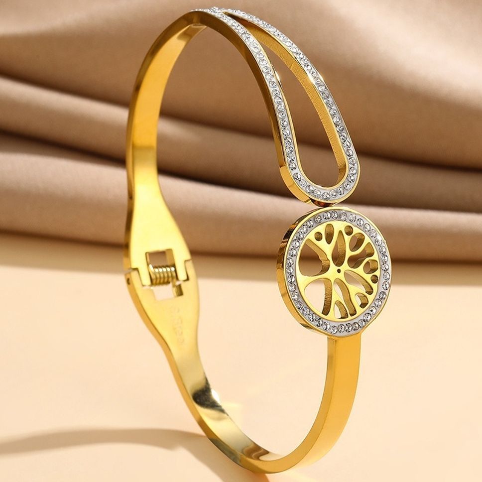 MYKI Emerging Life of Tree Diamond Kada Bracelet (MKBRAD421G)