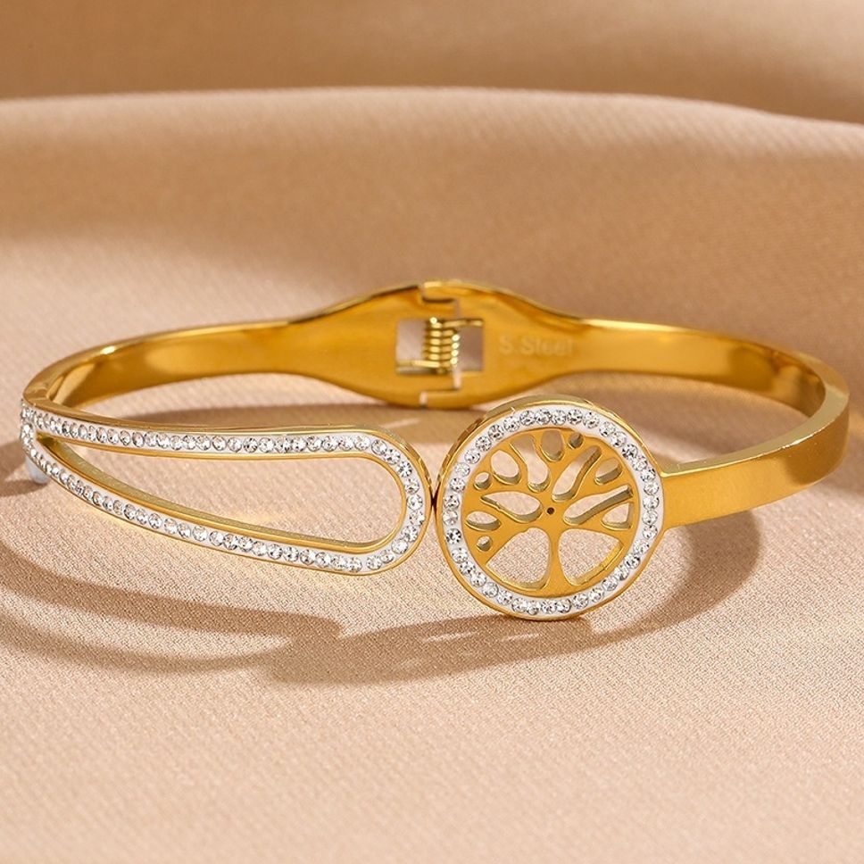 MYKI Emerging Life of Tree Diamond Kada Bracelet (MKBRAD421G)