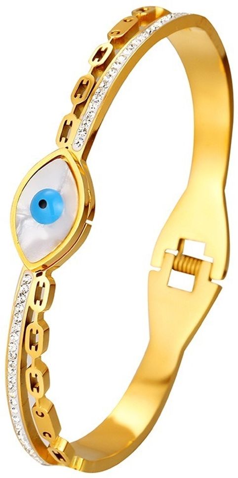 MYKI Evil Eye Gorgeous Diamond Kada Bracelet (MKBRAD423G)