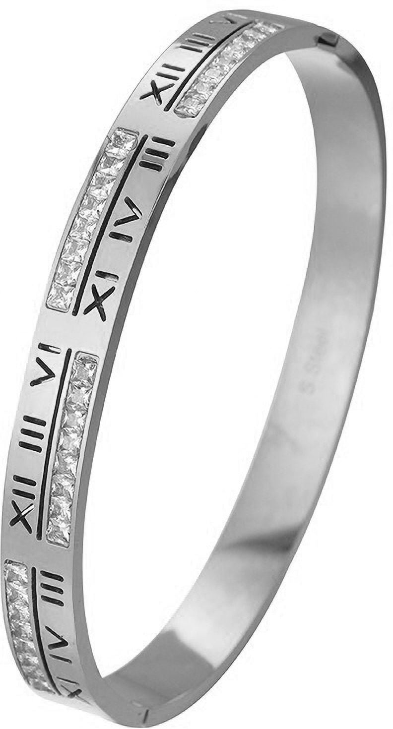 MYKI Roman Numbers Elegant Diamond Kada Bracelet (MKBRAD424)