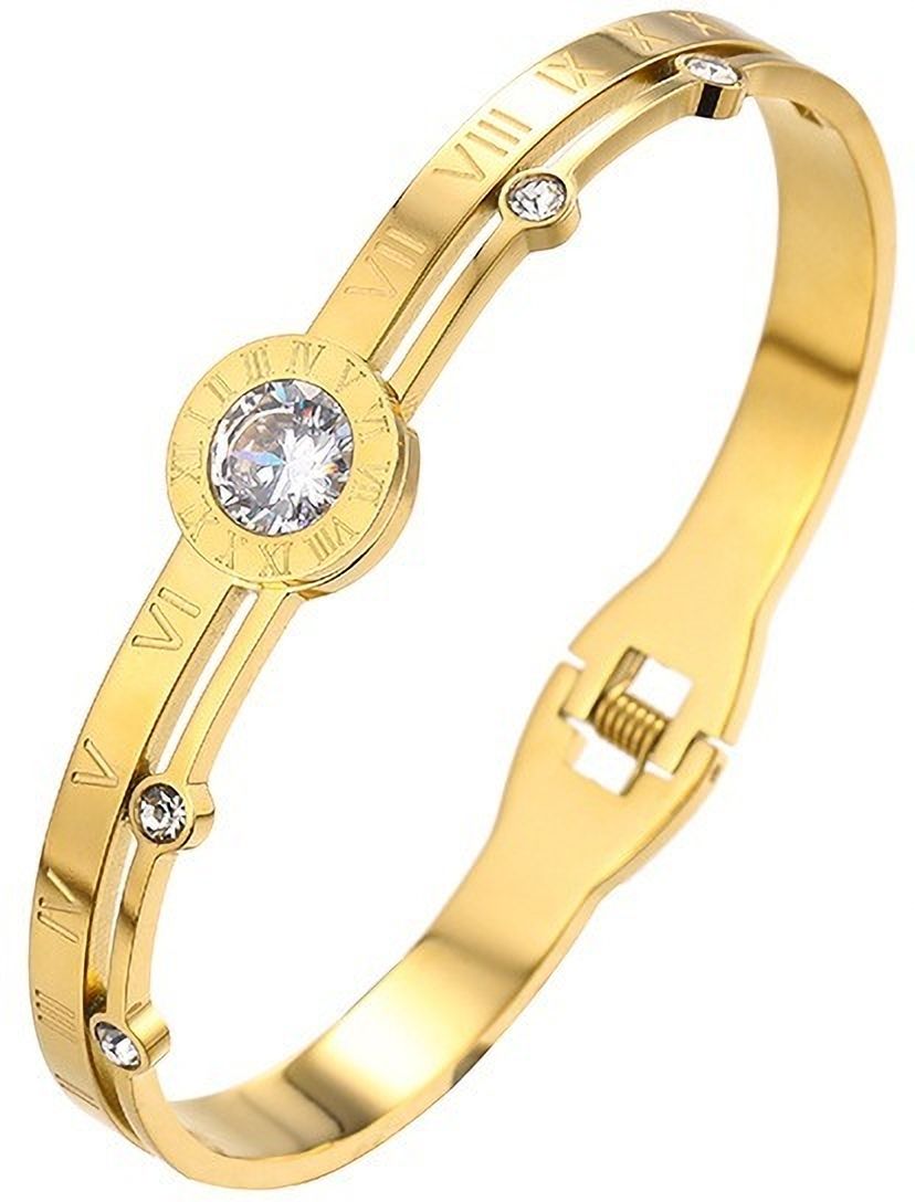 MYKI Realistic Roman Numbers Diamond Kada Bracelet (MKBRAD427)