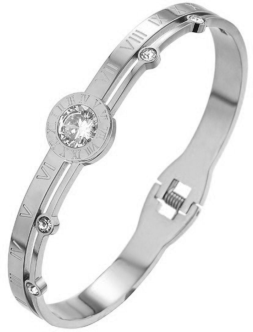MYKI Realistic Roman Numbers Diamond Kada Bracelet (MKBRAD427)