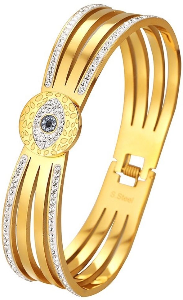 MYKI Sansational Evil Eye Diamond Kada Bracelet (MKBRAD429)
