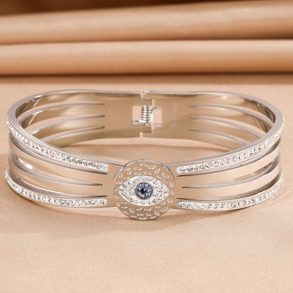 MYKI Sansational Evil Eye Diamond Kada Bracelet (MKBRAD429)