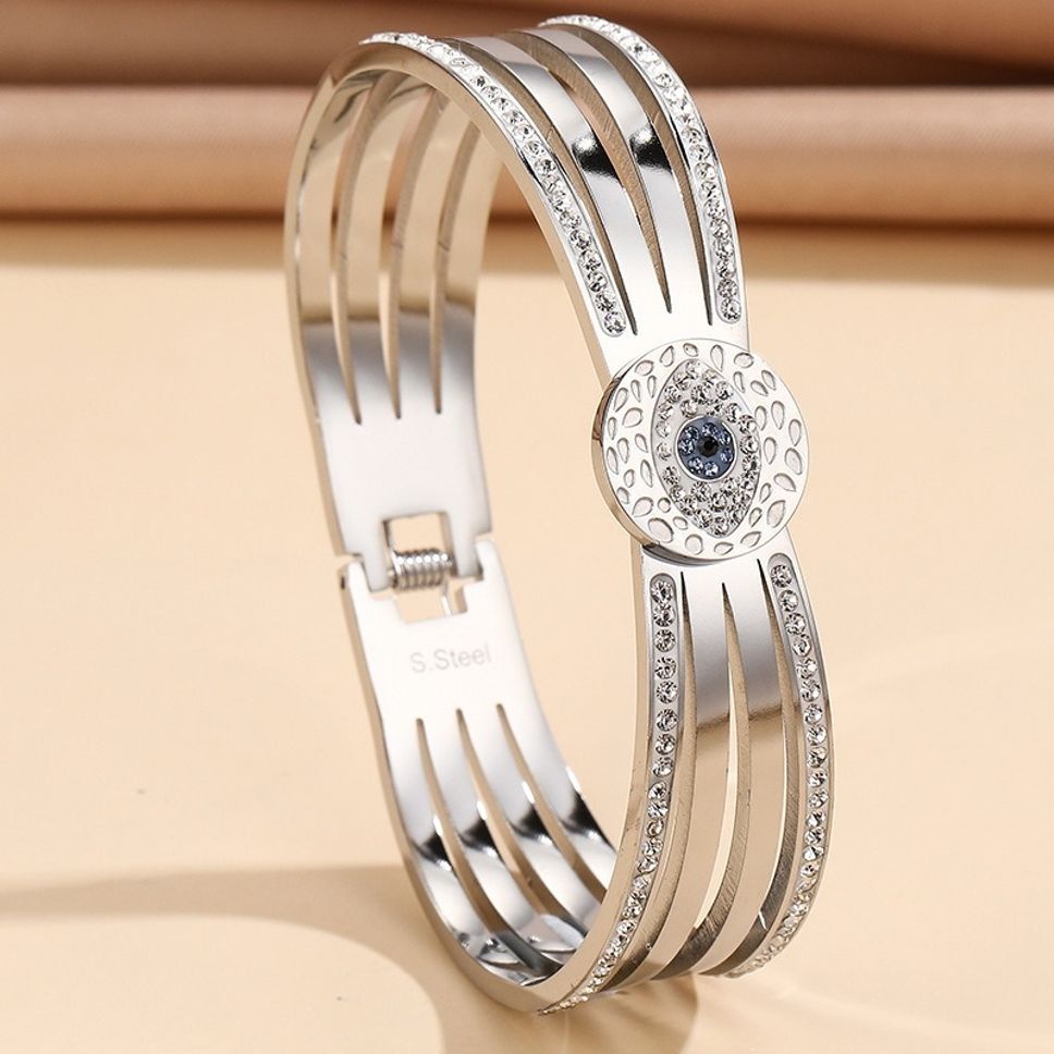 MYKI Sansational Evil Eye Diamond Kada Bracelet (MKBRAD429)