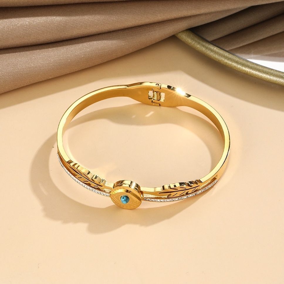 MYKI Evil Eye Wings Kada Bracelet (MKBRAD431G)