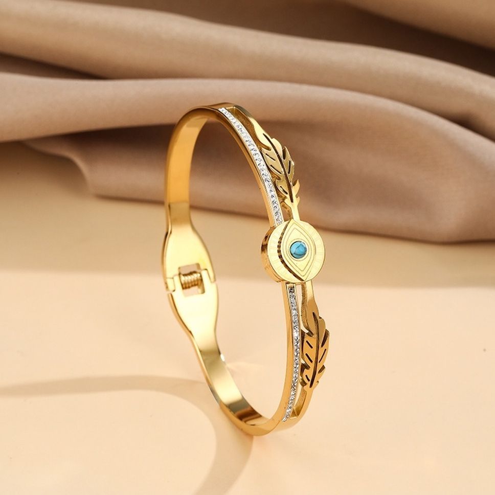 MYKI Evil Eye Wings Kada Bracelet (MKBRAD431G)