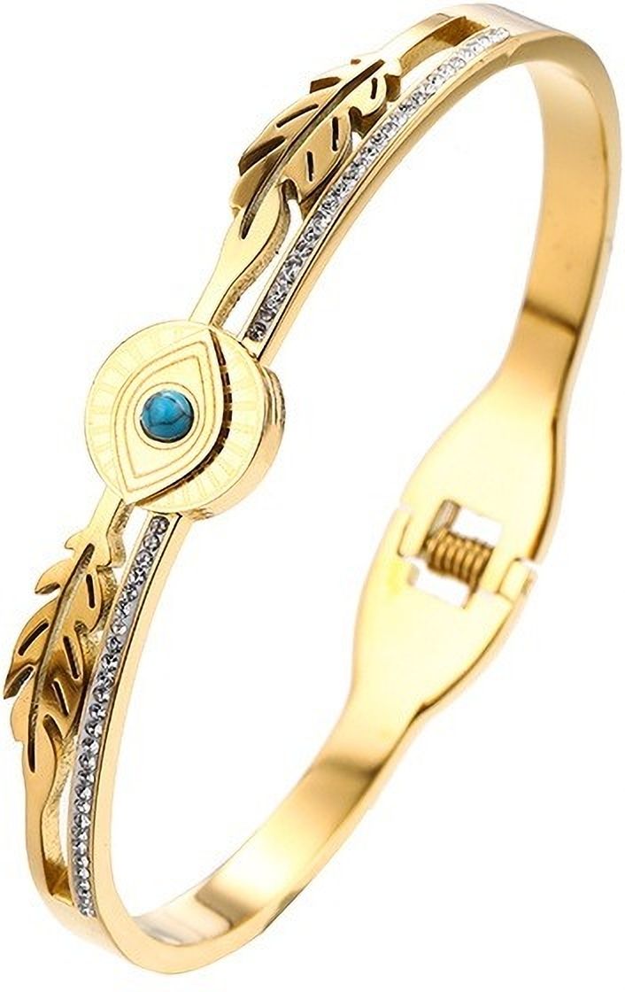 MYKI Evil Eye Wings Kada Bracelet (MKBRAD431G)