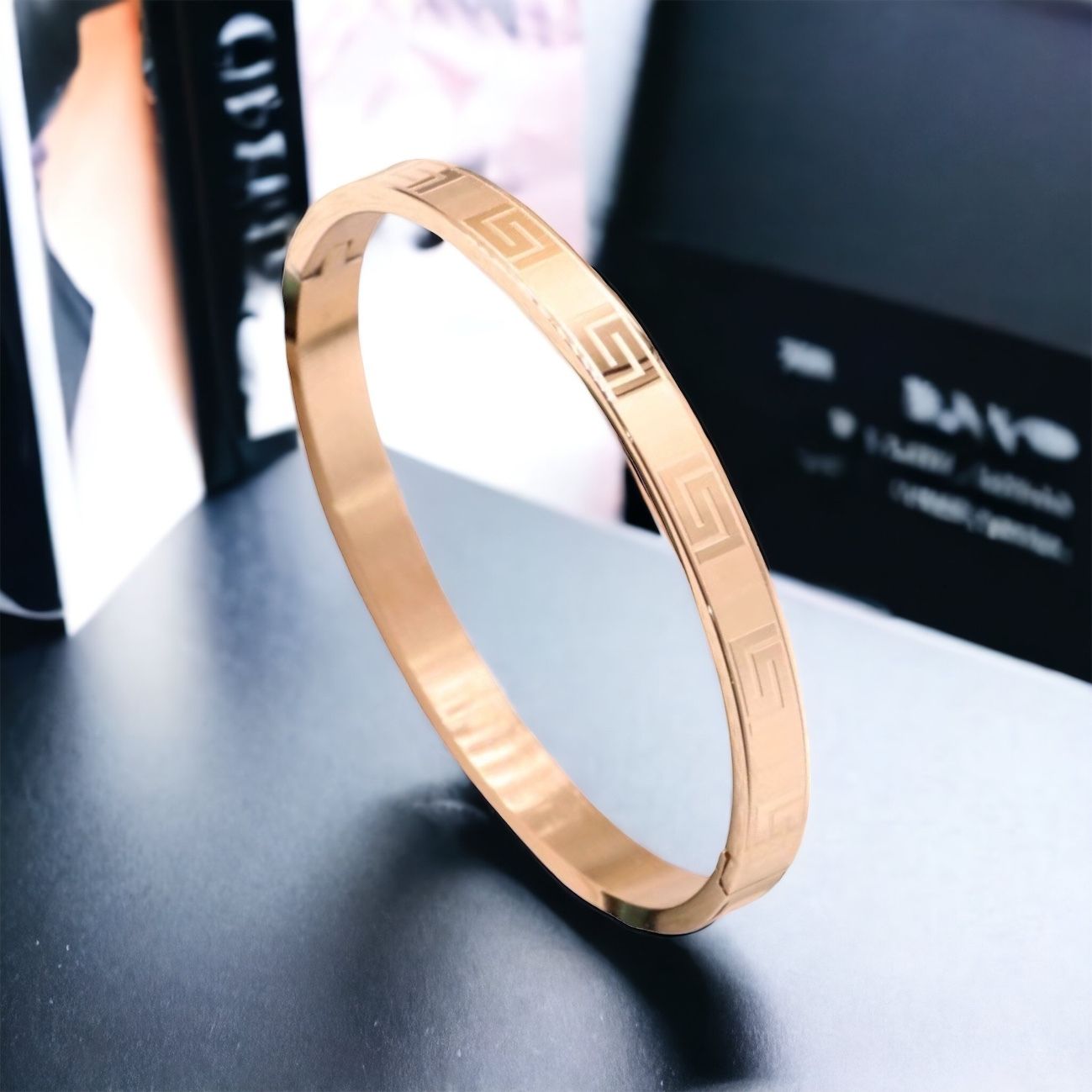 MYKI Glorious Love Bracelet(6 mm thickness, 2.4 diameter) (MKBRAD464RG)