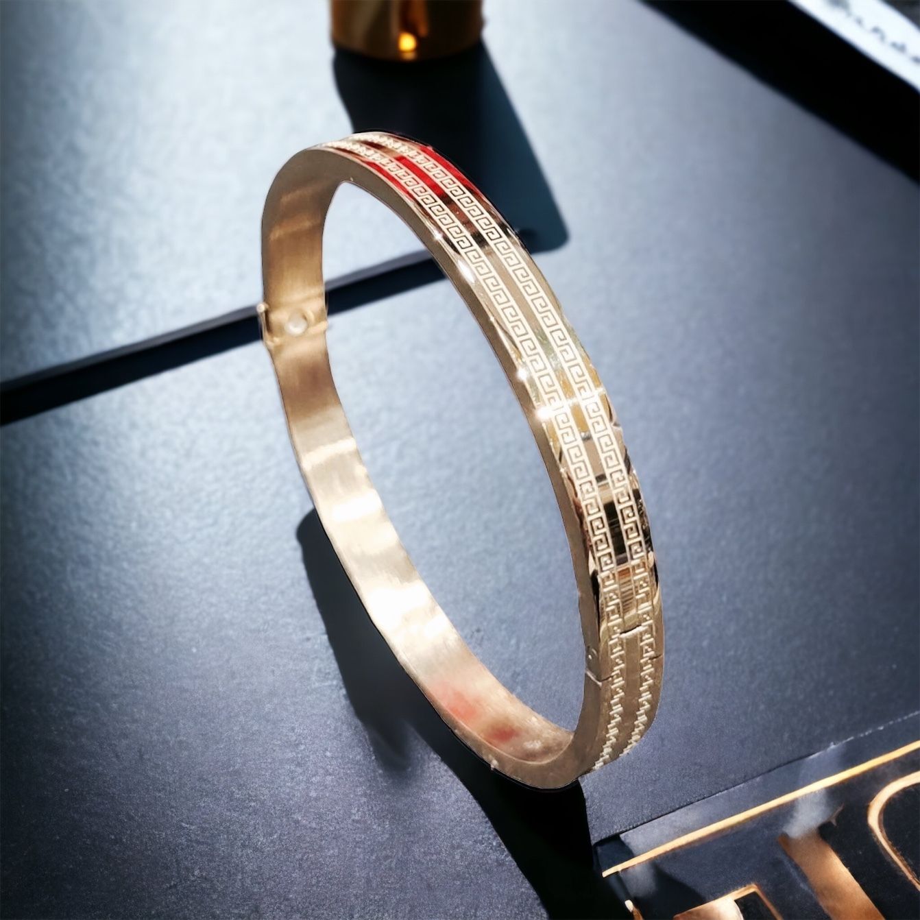 MYKI Glamorous Love Bracelet(6 mm thickness, 2.4 diameter) (MKBRAD465RG)