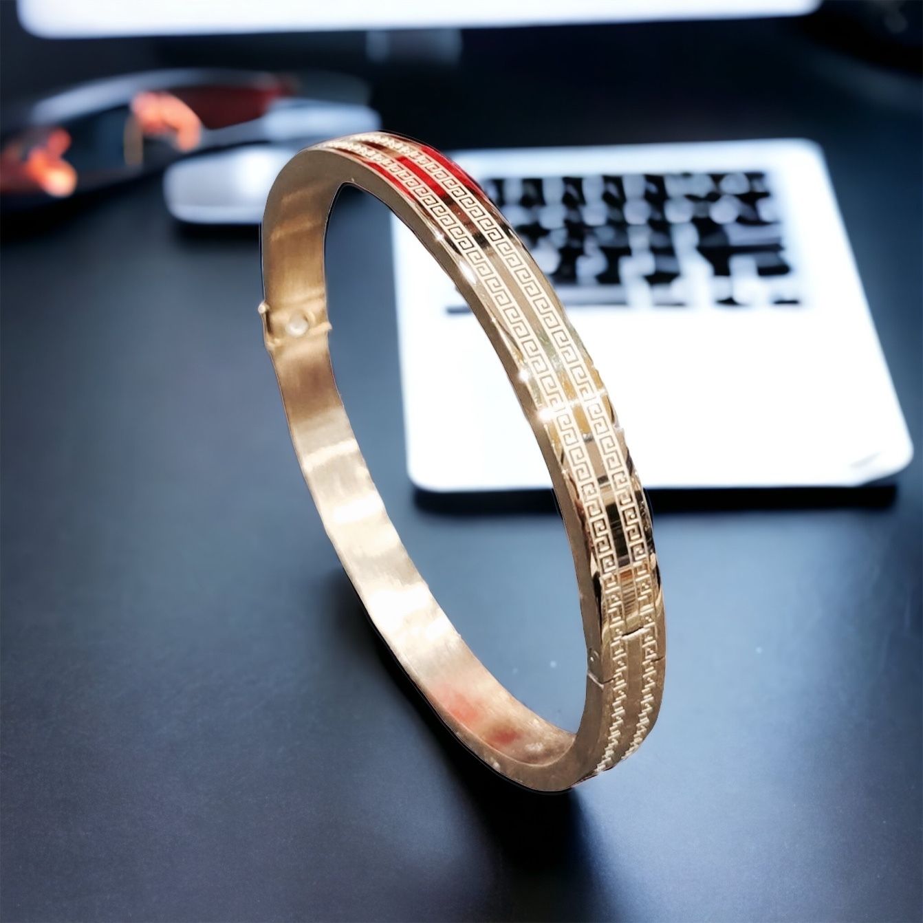 MYKI Glamorous Love Bracelet(6 mm thickness, 2.4 diameter) (MKBRAD465RG)