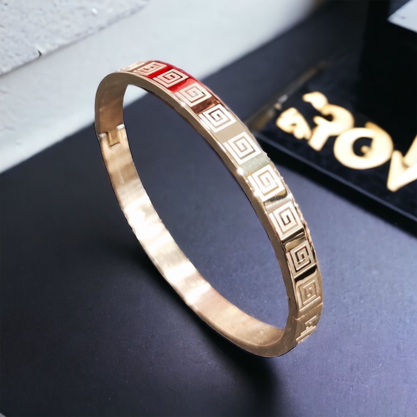MYKI Dazzling Love Bracelet(6 mm thickness, 2.4 diameter) (MKBRAD466RG)