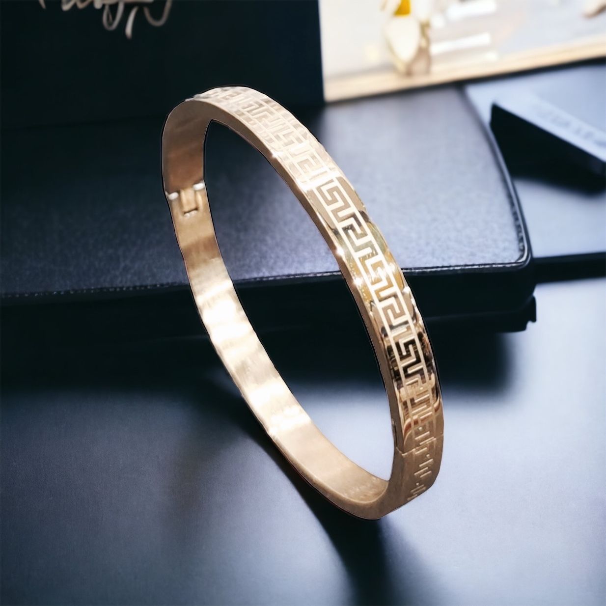 MYKI Astonishing Love Unisex Bracelet (6 mm thickness, 2.4 diameter) (MKBRAD467RG)
