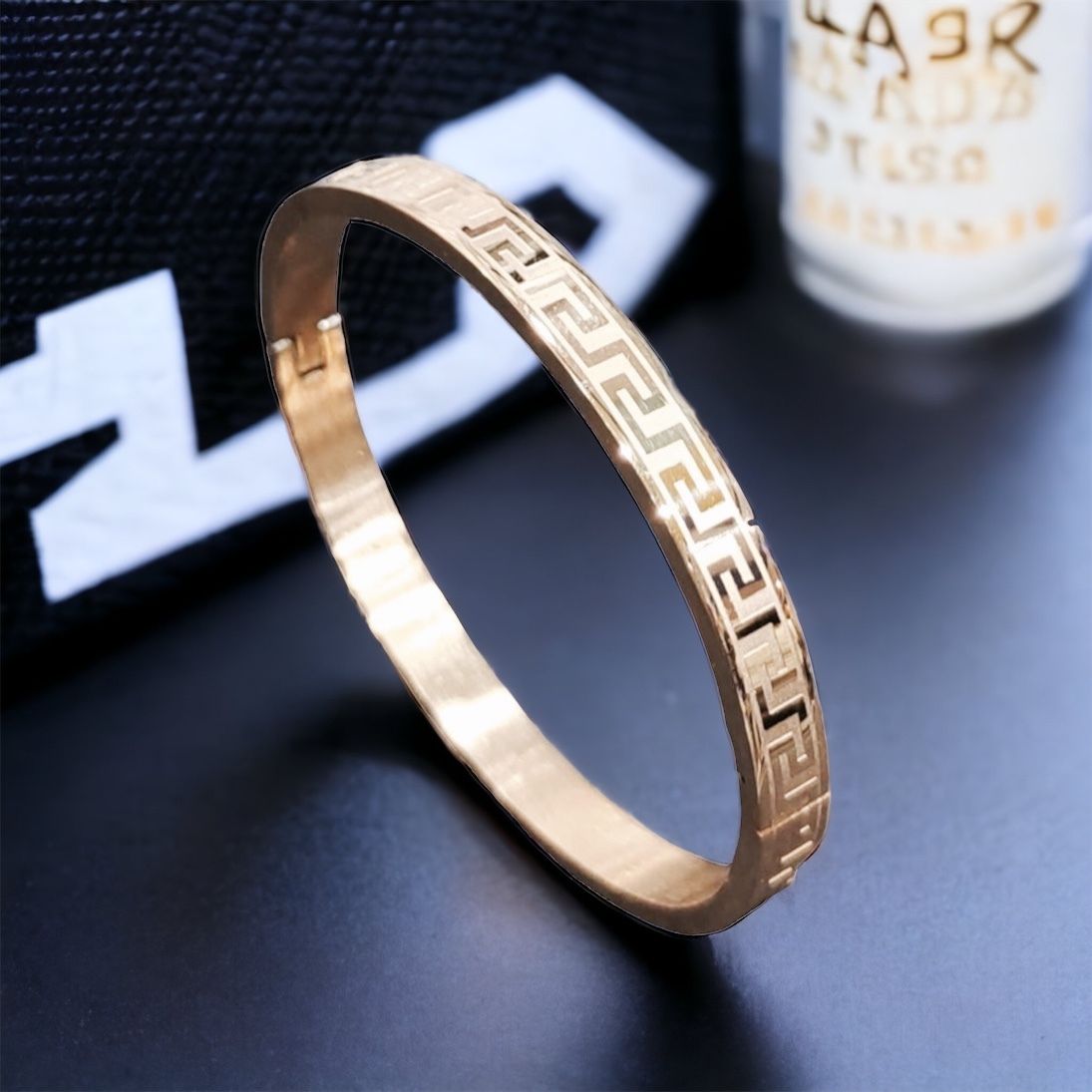 MYKI Impressing Love Unisex Bracelet (6 mm thickness, 2.4 diameter) (MKBRAD469RG)