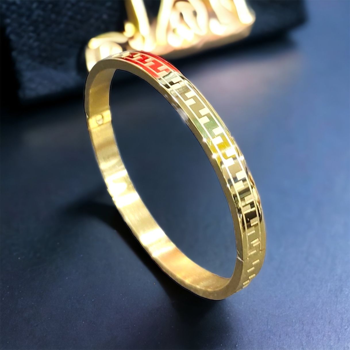 MYKI Delicate Love Unisex Bracelet (6 mm thickness, 2.4 inch diameter) (MKBRAD470G)